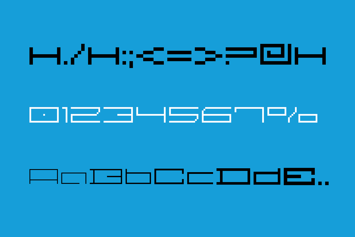 F Pixel - Typeface Family 15 Styles, a Sans Serif Font by Fontsphere (Photo 4 of 9)