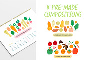 Seasonal Fruits and Vegetables, a Food Illustration by iliveinoctober (Thumbnail 5 of 7)