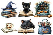 Halloween Reading Clipart, an Illustration by Designworld (Thumbnail 4 of 6)