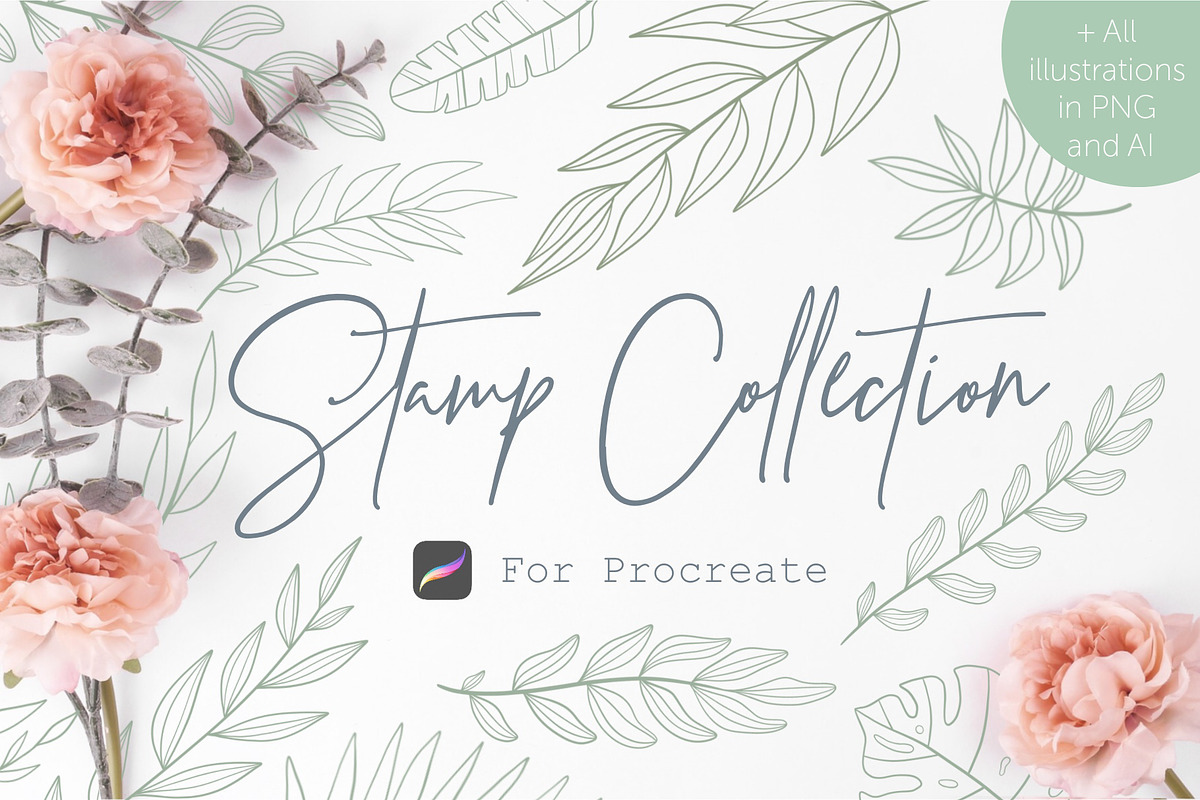 Stamp Collection | Procreate brushes, a Brush Add-On by Wander Designs (Photo 1 of 8)