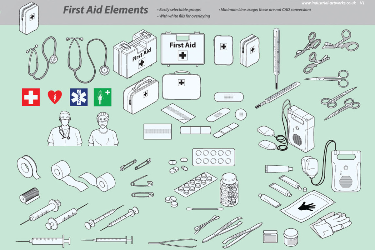 First Aid Elements, an Object Graphic by Industrial Artworks (Photo 1 of 3)