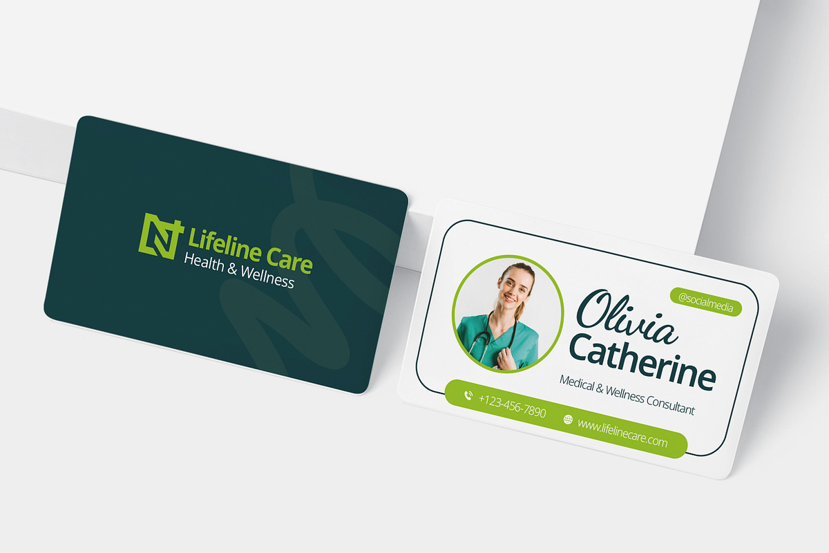 Lifeline Care - Business Card, a Business Card Template by Esensifiksi.studio (Photo 2 of 3)