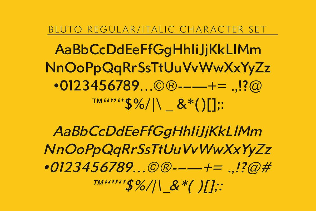Bluto | Sans Serif Type Family, a Sans Serif Font by StudioWorks (Photo 3 of 12)