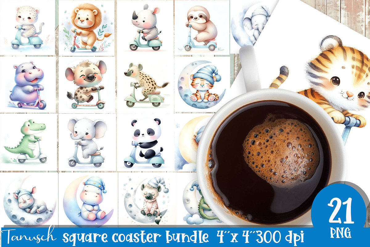 watercolor nursery clipart bundle, an Object Graphic by TanuschArts (Photo 6 of 17)