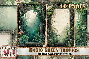 Magic tropics Blank background