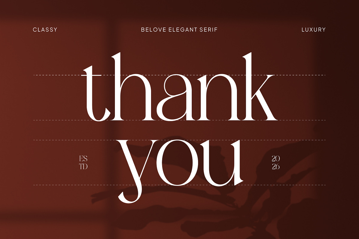 Belove – Modern Elegant Serif, a Serif Font by Mahesans Co (Photo 11 of 11)