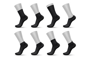 Realistic black man socks, mockups, an Object Illustration by Buch&Bee