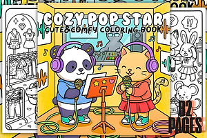 Cozy Pop Star Cute & Comfy, an Animal Illustration by Ink Gallery