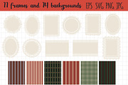 Vintage lace Frames Clipart, a Decorative Illustration by NataKa (Thumbnail 3 of 6)