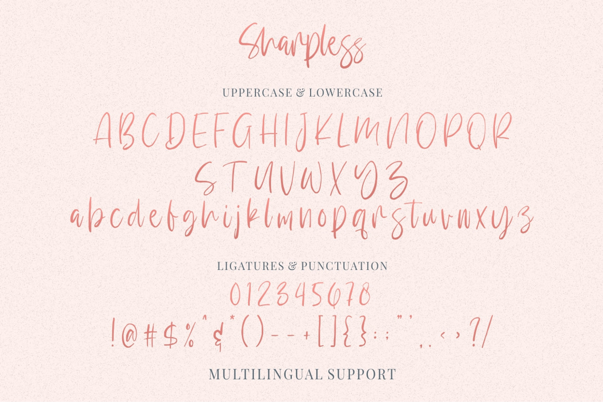 Sharpless - Handwritten With Doodle, a Script Font by Good Java Studio (Photo 9 of 10)