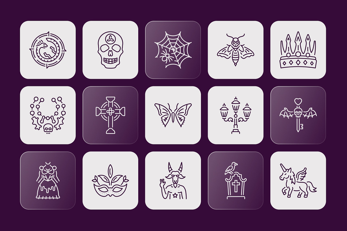 Goth Icons Collection, an Outline Icon by Prosymbols (Photo 5 of 7)