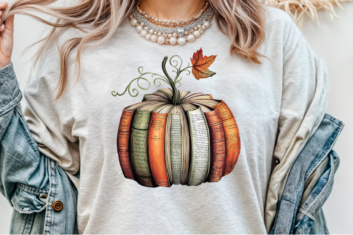 Fall Book Pumpkin Halloween Teacher, an Illustration by Sublimation Artist (Photo 9 of 9)