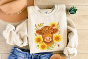 Highland Cow With Sunflowers PNG, an Illustration by SharpMarketplace (Thumbnail 8 of 9)