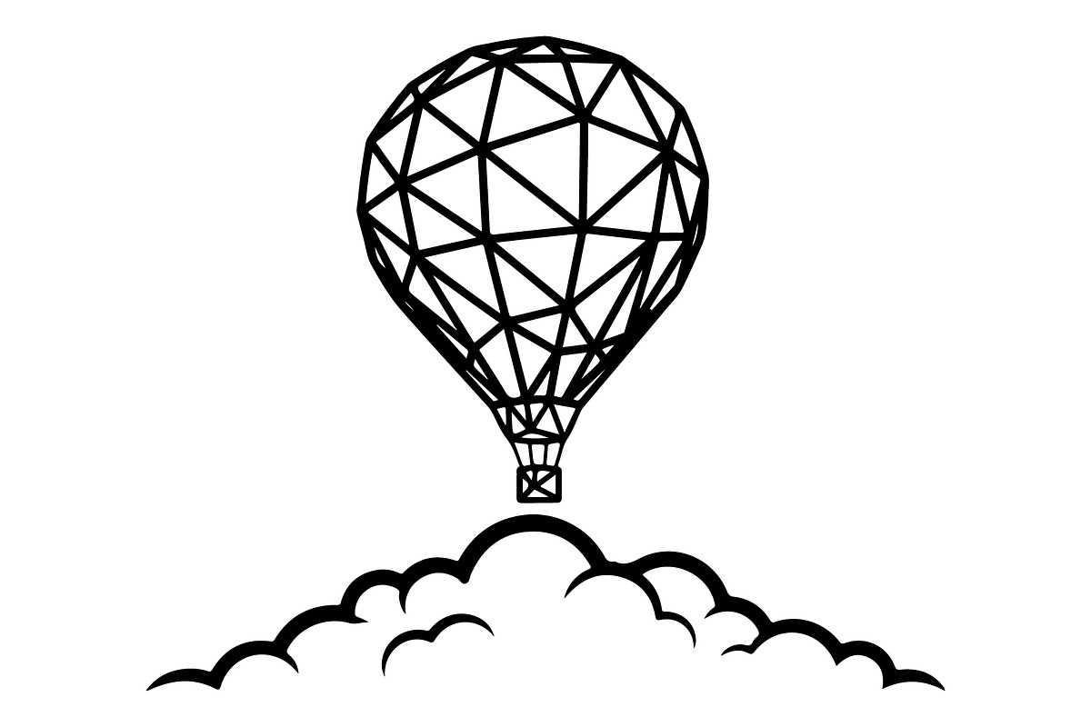 Hot Air Balloon Silhouette Bundle, an Object Illustration by Gaye Art (Photo 3 of 31)