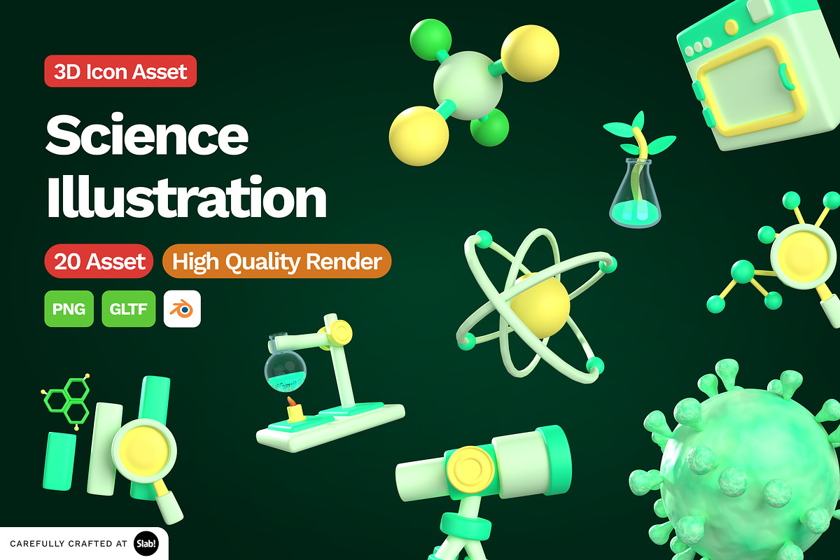 3D Science Illustration, an Object 3D Model by SLAB! Design (Photo 1 of 4)
