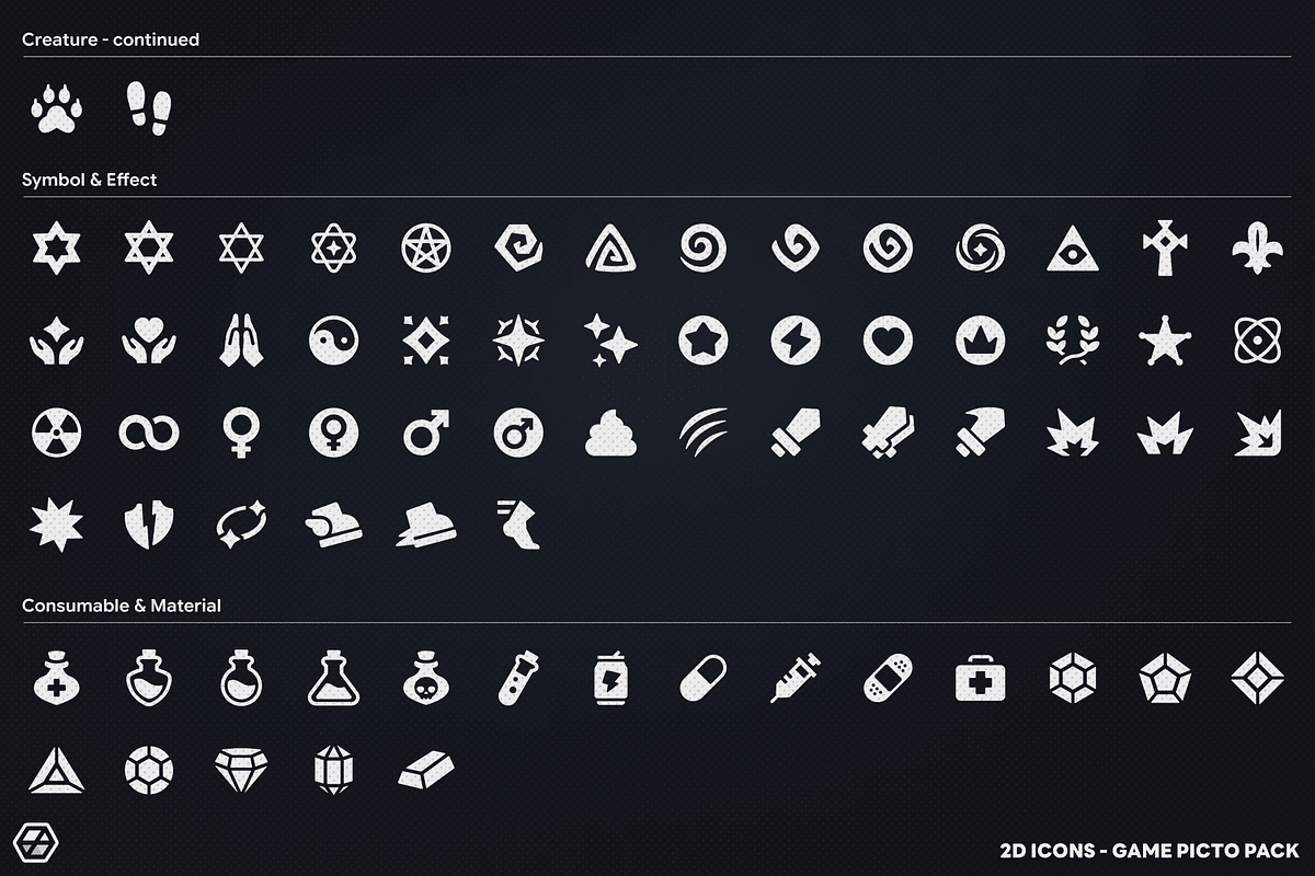 2D Icons - Game Picto Pack, a Solid Icon by LAYERLAB (Photo 4 of 12)