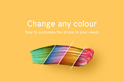 10 Artsy Paint Brush Strokes, an Object Graphic by Wild Ones (Thumbnail 3 of 5)