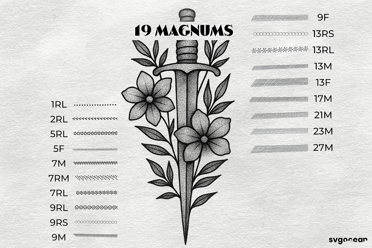 Procreate Tattoo Brushes, a Brush Add-On by svgocean (Photo 3 of 7)