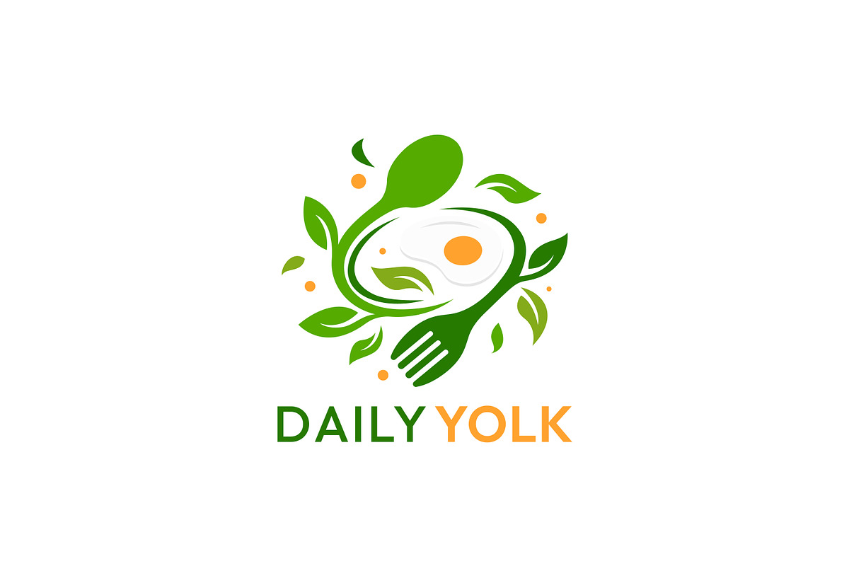 Spoon Fork Egg Leaf Logo Breakfast, a Branding & Logo Template by Signatoro (Photo 1 of 3)