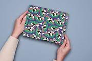 Blue pattern with whimsical cows, a Pattern Graphic by Art's and patterns (Thumbnail 3 of 3)