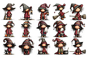Whimsical Halloween Witch PNG, a Seasonal Illustration by Nicolle's Colorful Art (Thumbnail 5 of 5)