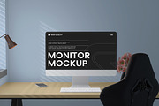 Monitor Mockup, a Wearable Device Mockup by Unerispace (Thumbnail 5 of 5)