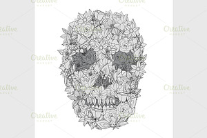 Skull From Flowers.