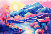 Illustrator Oil Pastel Brushes, a Brush Add-On by pixelbuddha.net (Thumbnail 4 of 6)