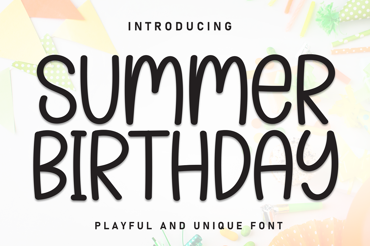 Summer Birthday | Script Font, a Script Font by Scratchones (Photo 1 of 8)