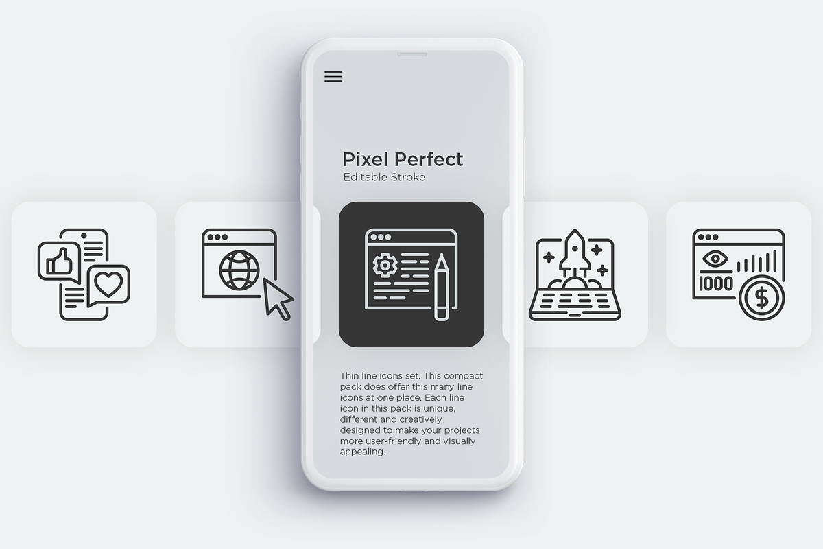 Digital Marketing Pixel Perfect Icon, an Outline Icon by Alex Blogoodf (Photo 3 of 10)
