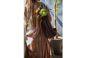 Elegant woman with floral bouquet, a Beauty & Fashion Photo by wip3out
