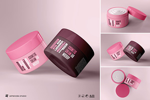 Cosmetic - Cream Jar Mockup Sets, a Cups & Container Mockup by Artnivora.Std