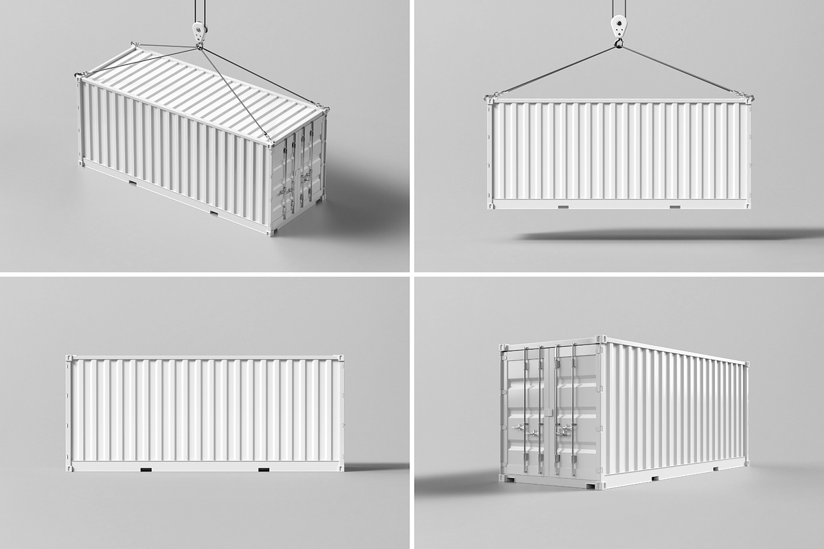 Shipping Container Mock-up, an Advertising Mockup by BLISS DESIGN