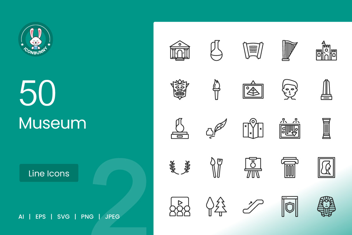 Museum Line Icons, an Icon by IconBunny (Photo 1 of 2)