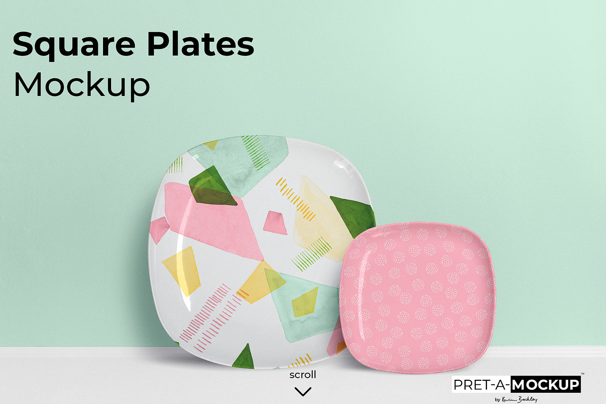 Square Plates Mockup, a Household Mockup by Pret-a-Mockup (Photo 1 of 9)