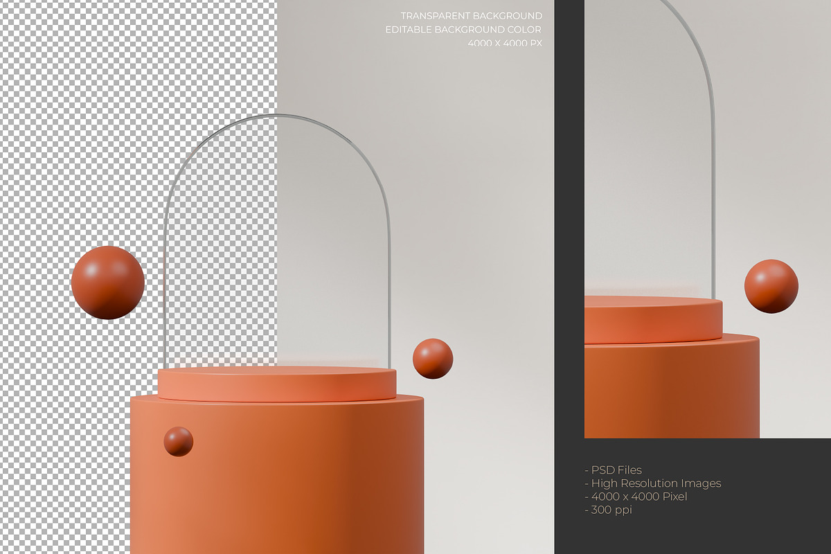 5 Podium with Transparent Background, a Background Graphic by faustudio (Photo 5 of 7)