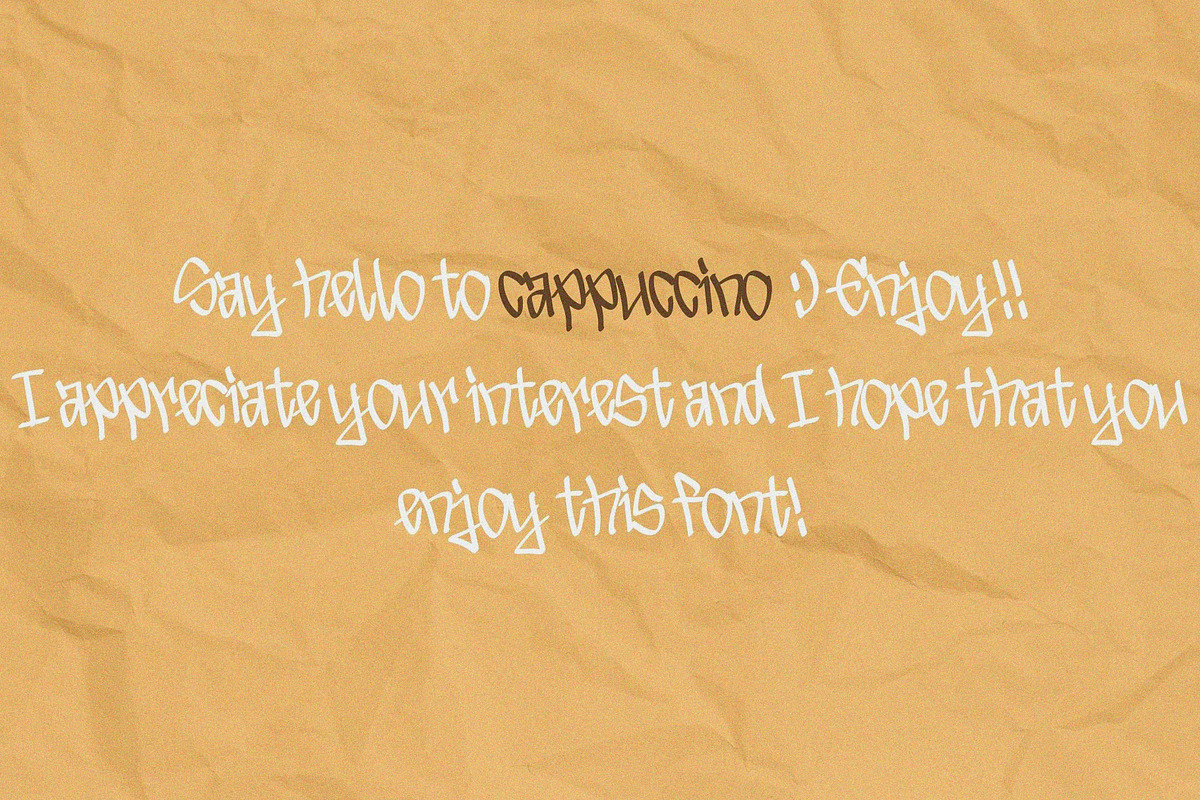 Cappuccino Handwriting Font, a Handwritten Font by Ruddean2109 (Photo 10 of 10)