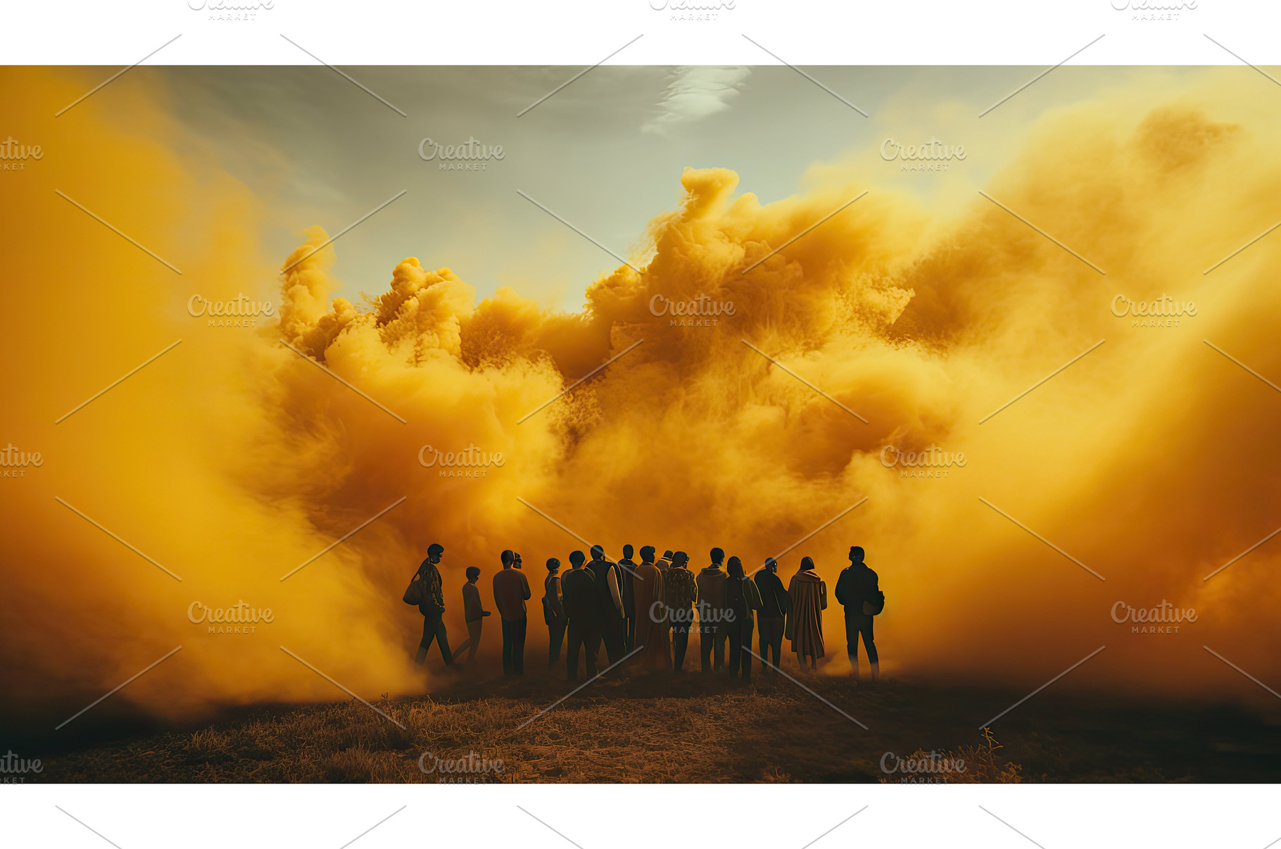 cloud yellow smoke ai generated, a Background Photo by pikepicture