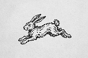 Retro illustration of a running hare, an Animal Illustration by lettett (Thumbnail 3 of 3)