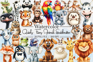 Quirky Funny Animals Sublimation, a Graphic by Libby Wishes