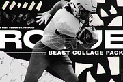 ROGUE - BEAST COLLAGE PACK, an Object Graphic by GOAT Design Co. (Thumbnail 1 of 11)