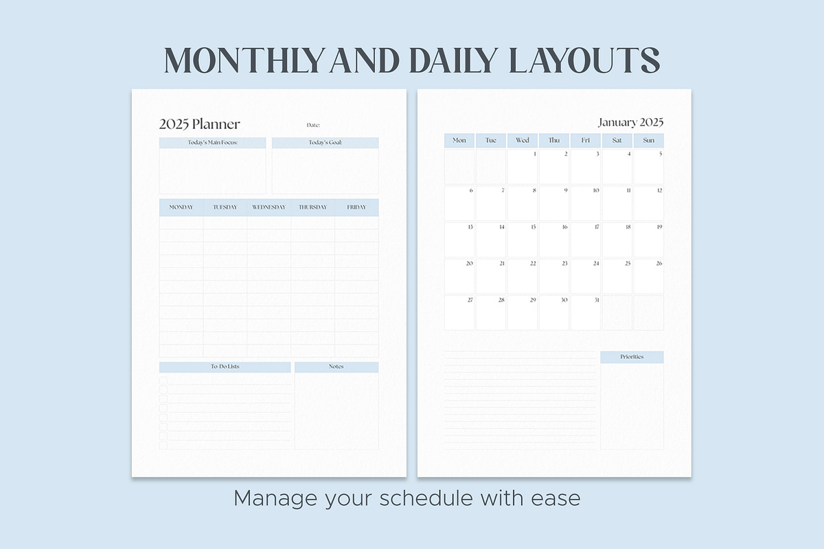 Minimalist 2025 Planner, a Stationery Template by Oshin Design (Photo 3 of 6)