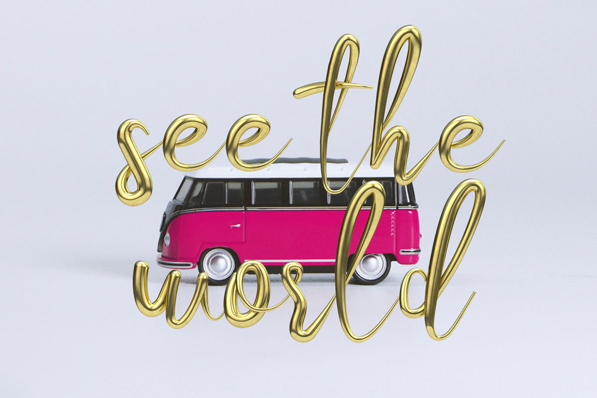 Lustre golden colour script font preview 6