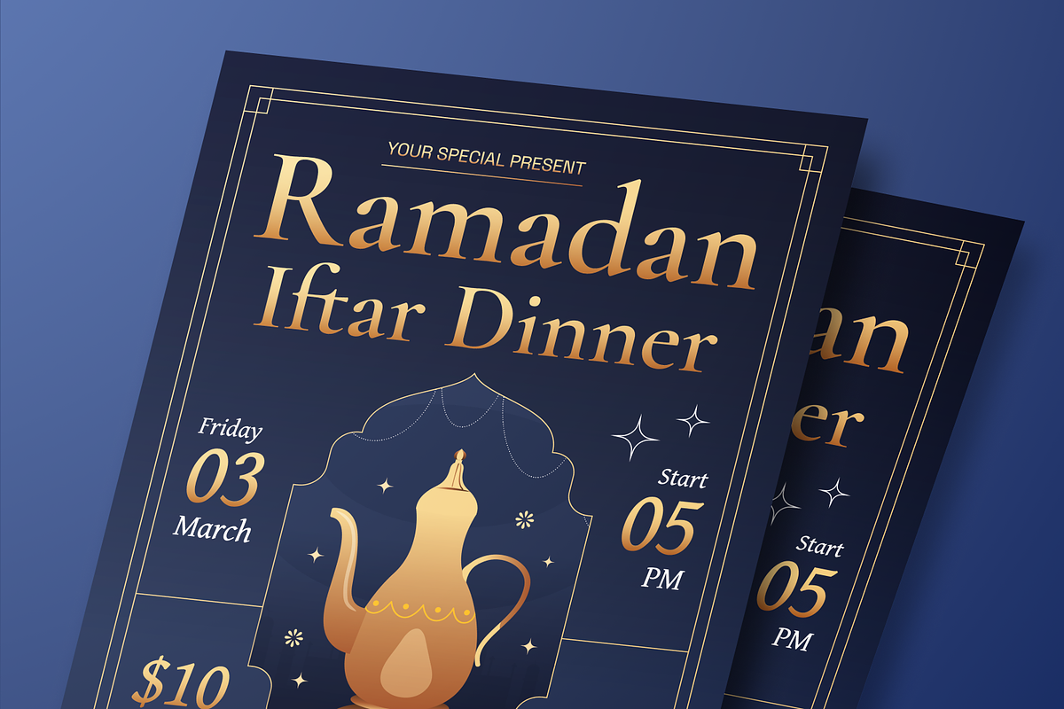 Iftar Dinner Flyer Set, a Flyer Template by Annora Studio (Photo 3 of 6)