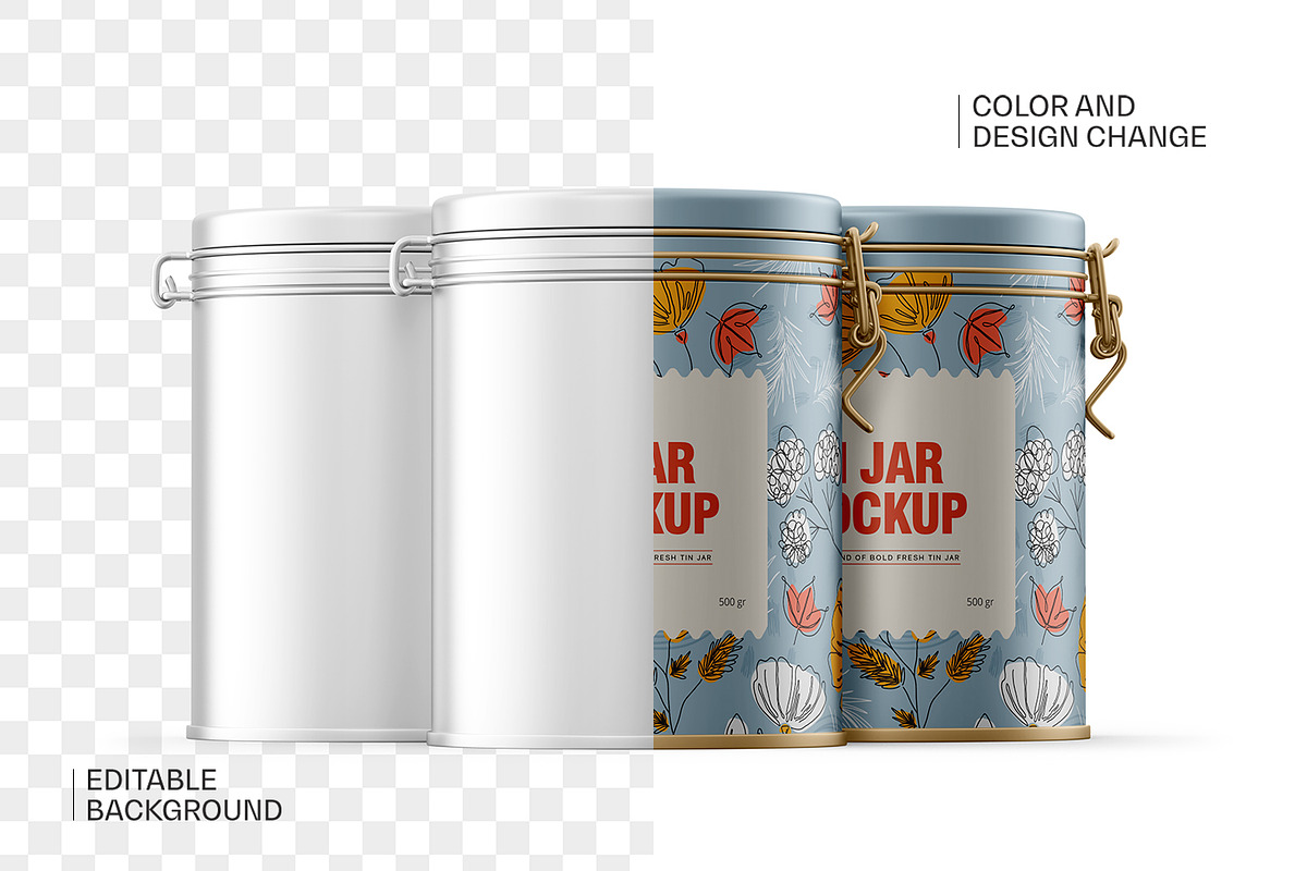 Tin Jar With Locking Lid Mockup, a Cups & Container Mockup by Ram Studio LLC (Photo 11 of 14)