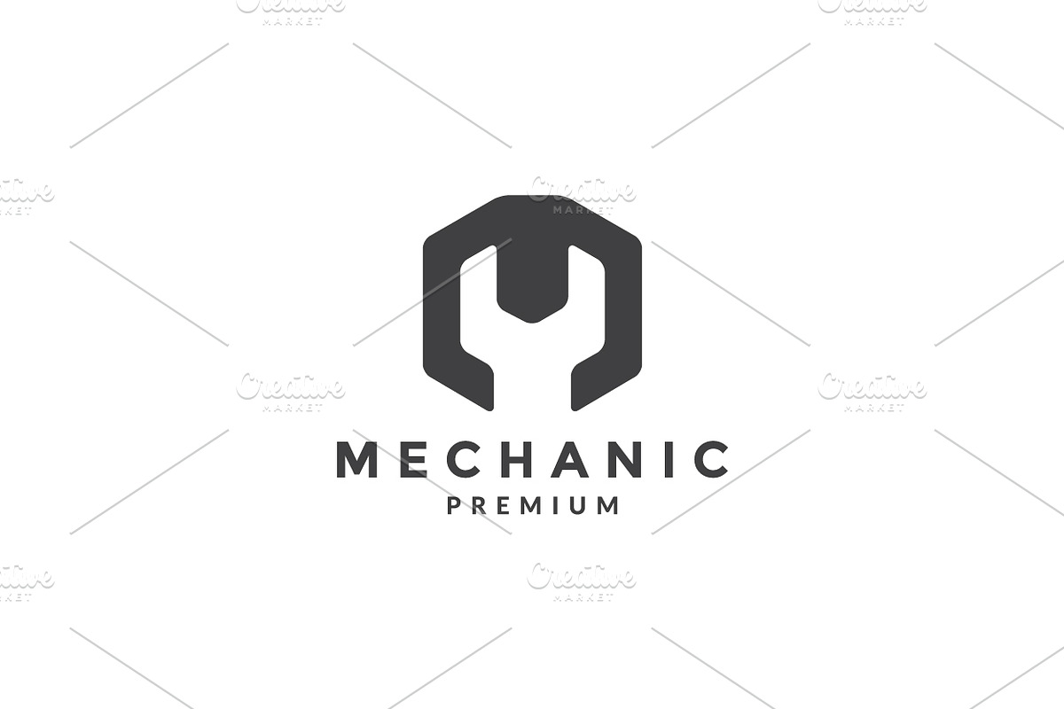 letter M with mechanic tools logo, a Branding & Logo Template by devastd