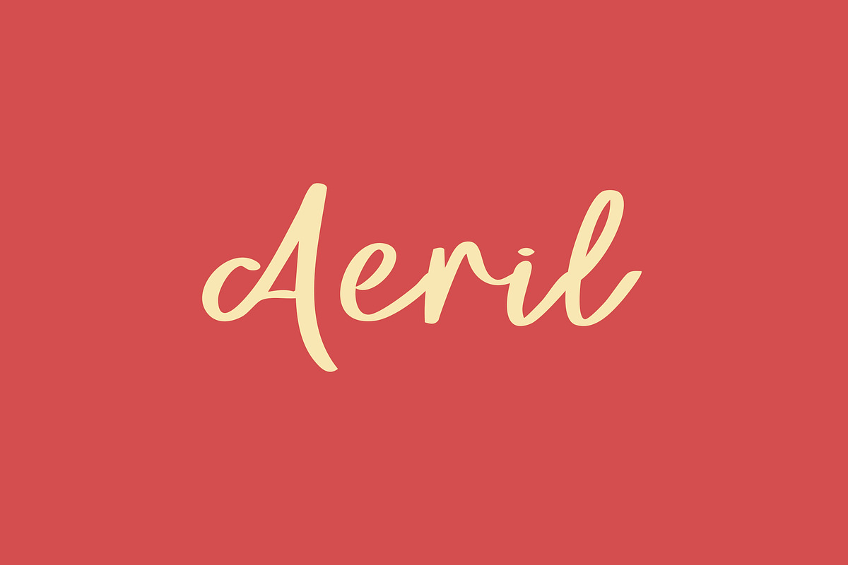Aeril Script Font, a Script Font by NTC Graphic (Photo 1 of 9)