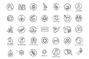 Natural Food Line Icons Set, a Food Illustration by Tettygreen (Thumbnail 1 of 3)