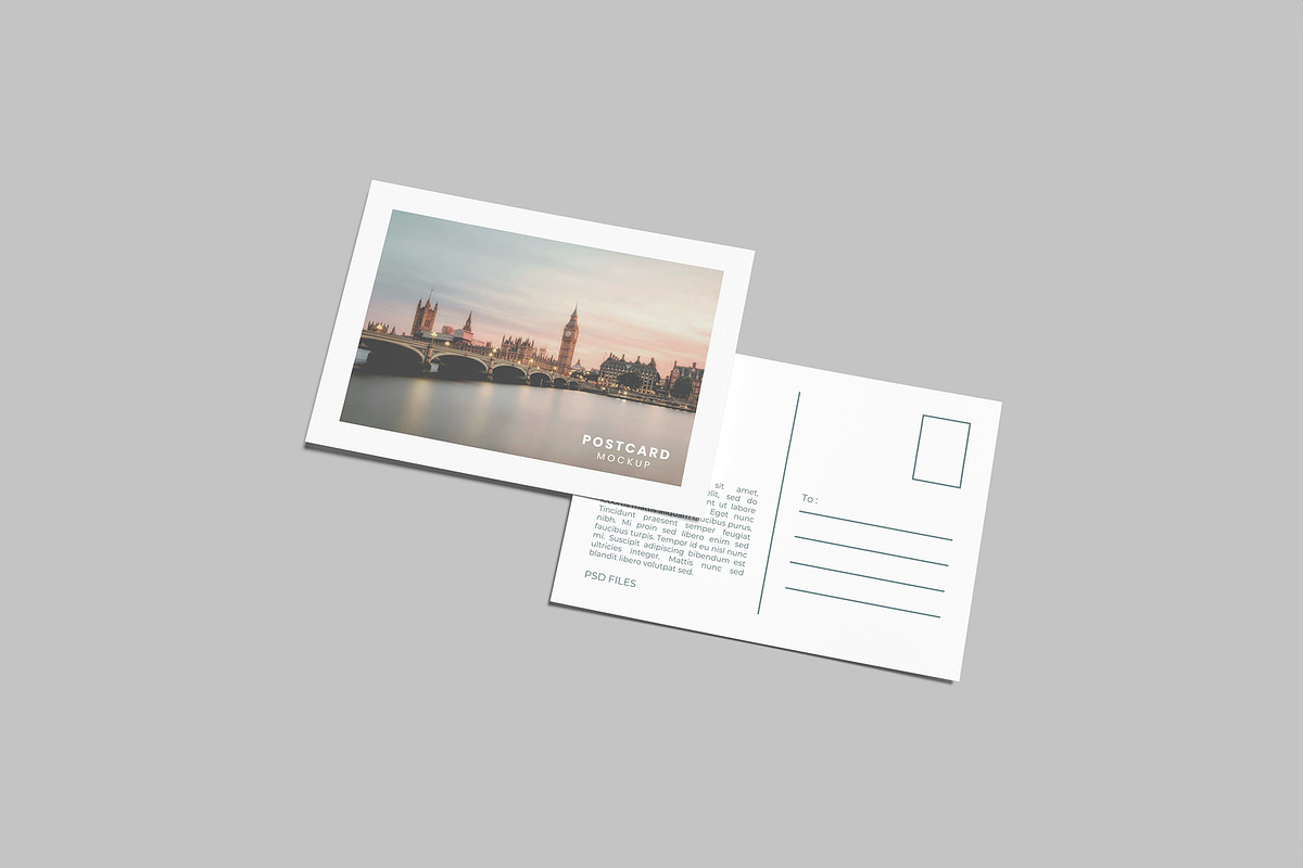 Postcard Mockup - Greeting Card, a Card Template by Graphiculon (Photo 10 of 11)