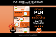 PLR Email Signatures Canva Template, a Templates & Theme by Jennifer Magri Templates (Thumbnail 1 of 5)
